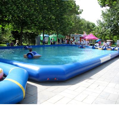 China PVC Rectangular Shape Inflatable Water Pool Big For Water Park Used Swimming Pool for sale