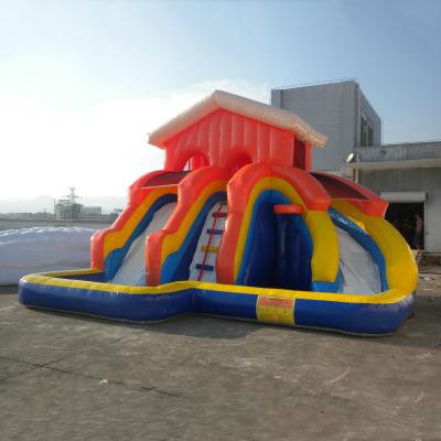 China PVC Combo Inflatable Water Slide With Two Lane for sale