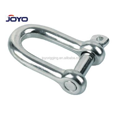 China Heavy industry ss304 or ss316 Dee stainless steel d type European lifting shackles for sale