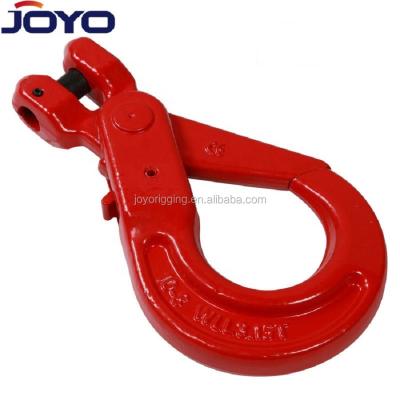 China High Quality Heavy Industry G80 Rigging Drop Forged Alloy Steel Self Lock Security Clevis Lifting Hooks for sale