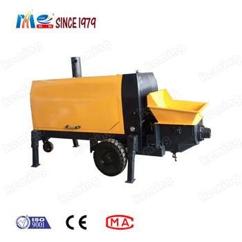 China bomba concreta portátil concreta diesel de la bomba 45kw del mezclador de la tolva 0.8m3 pequeña en venta