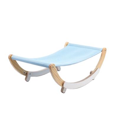 China Cooling Cat Wood Cat Bed Wooden Pet Cat Sofa Bed Pet Swing Bed Cat Hammock for sale