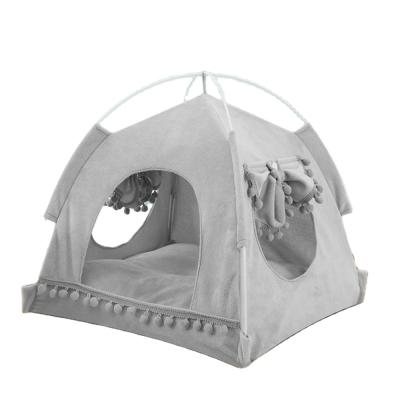 China Wholesale Breathable Cat Dog Foldable Pet Tent for Pet Beds Included Pet Beds New Dog Pet House Summer Tent Half for sale