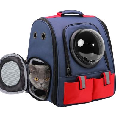 China New2021 Breathable Wholesale Cat Dog Capsule Travel Cage Pet Space Backpack Pet Carrier for sale