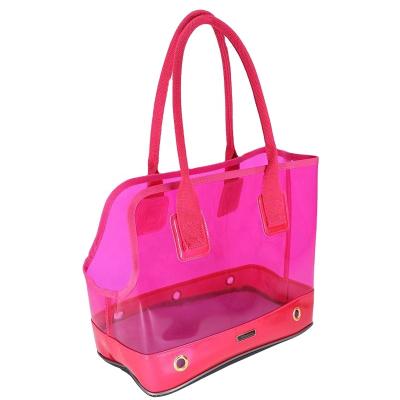 China Wholesale Breathable Transparent Clear Bag Backpack Fashion Dog Cat Cat Cage Pet Carrier Handbag for sale