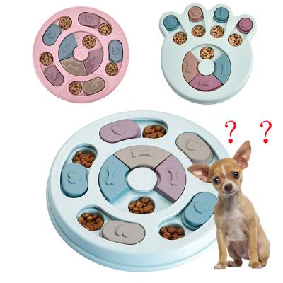 China Plastic Dog Puzzle Toys Interactive IQ Training Toy Non-Slip Slow Feeder Smart Dog Beginner Treat Feeder For Small Puppy Dogs Boredom for sale