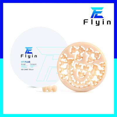 China Flyin zircon dental block Monolayer zirconia blank HT-Plus Strength 1300Mpa dental zirconia blank for sale