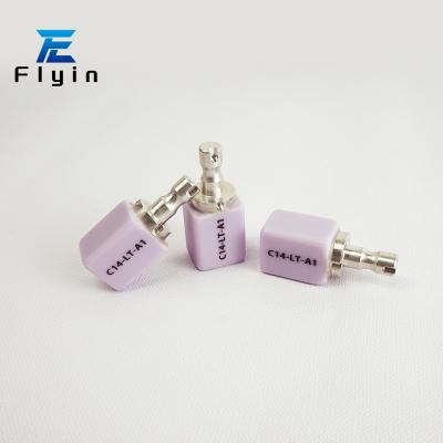 China Flyin C14 HT/LT Lithium Disilicate Ceramic 14mm Size Options Perfect for Inlays in Dental Labs and Clinics for sale