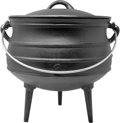 China Hierro Ollas Fundido Cast Iron Potjie Pot 14# 20# 25# Sustainable Big Size for sale