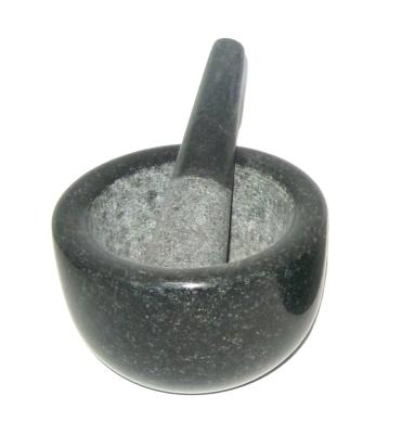 China Viable black stone mortar and pestle for sale