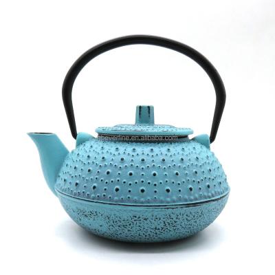 China Small Dot Hobnail Colorful Iron Viable Teapot with Stainless Steel Infuser for sale