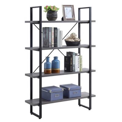 China Ladder Foldable Standing Home Factory Rack Furniture Storage Wooden Book Shelves for sale