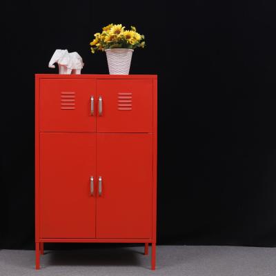 China (Size) High Quality Adjustable Fashionable Red Color Metal Cabinet Organize Steel Storage Cabinet For Home for sale