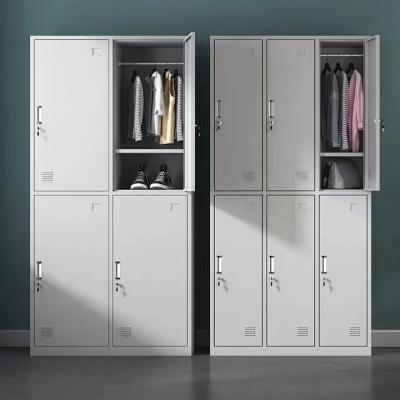 China Modern OEM Customized Size and Colors Metal Lockers 6 Cells Customized Colors Metal School Kids Steel Locker for sale