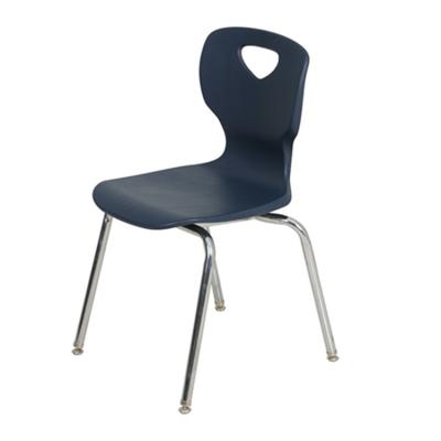 China Modern High Quality Colorful England Metal Frame PP School Chair Stackable Plastic Chair for sale