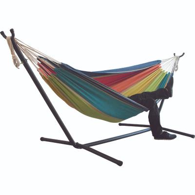 China Modern Custom Portable Canvas Stand Set Hammock Outdoor Travel Beach Hammock for sale