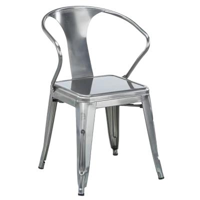 China Easy Installation Simple Metal Household Dining Chair for sale