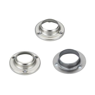 China Traditional China Made Chrome Plated 25mm Metal Round Tube Flange Shop Pipe Tie Fitting Support for sale