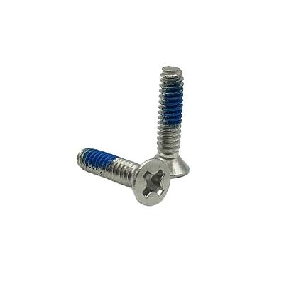 China Truss Stainless Steel Countersunk Head Phillips Drive Machine Screw with Nylon Patch DIN965 Cross Recessed Flat Head Screw for sale