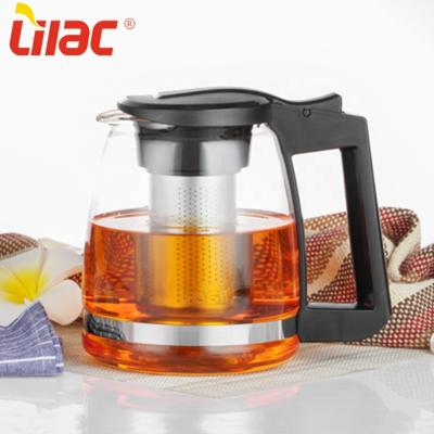 China Sustainable New Arrival German Lilac German Special Classic Glass Quality 1.6L 2L Design Infuser Coffee Maker And Teapot for sale