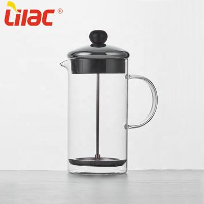 China Quality 600/800/1000ml BPA Color French Press Coffee Makers Custom Borosilicate Eco-Friendly Viable German Lilac Free Maker for sale