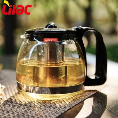 China Viable Quality 700ml/1250ml Lilac German Heat Resistant Porcelain Teapot Wholesale Glass for sale