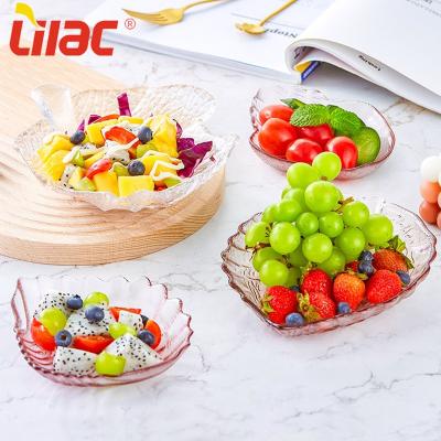 China Sustainable Quality 195mm/145mm/165mm/210mm Lilac German Promotion Mounted Unique Color Glass Salad/Cereal/Sucuulent/Food/Pinch Glass Bowl for sale