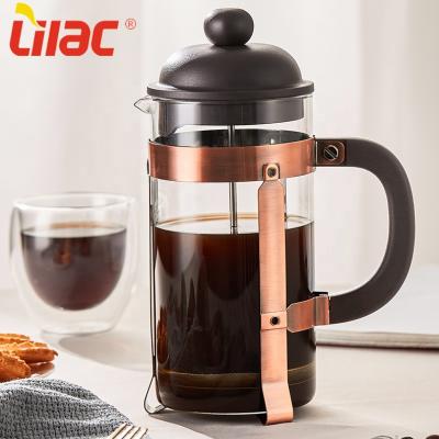 China Sustainable Quality 600ml 800ml 1000ml Coffee Maker Hand Pump Filter Lilac German American Made Espresso Cheap Premium French Press for sale