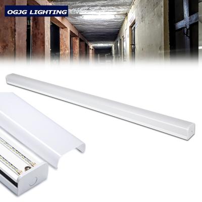 China Office Aluminum Housing Led Ceiling Lights 2ft 4ft 5ft 20w 40w 60w Office Led Linear Led Lamp Motion Sensor Emergency Batten Light for sale