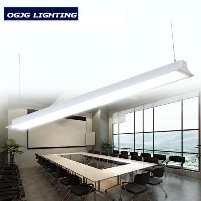 China Contemporary Aluminum Profile Desk Suspending Flush Mount Led Linear Ceiling Light for sale