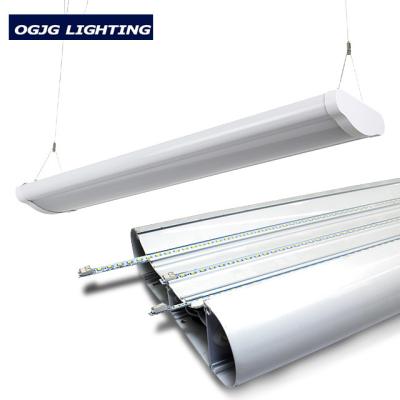 China Industrial Hanging Fluorescent Light Fixtures Office Commercial Pendant Lighting Fixtures Suspension Led Linear Light for sale