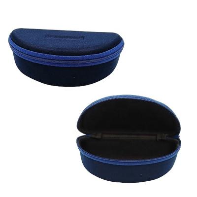 China Customizable Logo Zipper Eyeglasses Case Big Box Black Glasses Case Shockproof for sale