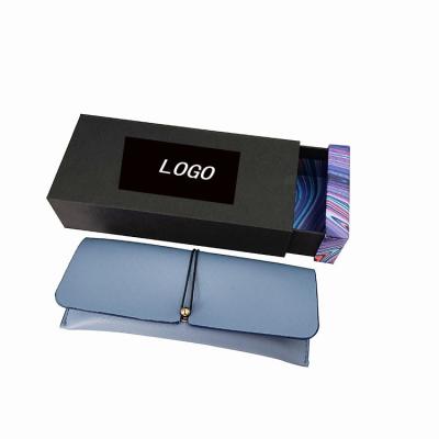 China Logotipo personalizado de papel de cuero para gafas Set de caja OEM / ODM Disponible en venta