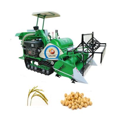 China Best Mini Rice Tractor Combine Bean Grain Wheat Soybean Farm Harvester/Crawler Self-Walking Combine Harvester For Soybean Wheat Paddy for sale