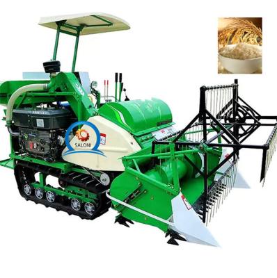 China Hot selling rice turn-on small wheat rice combine harvester, soybean sorghum harvester for sale