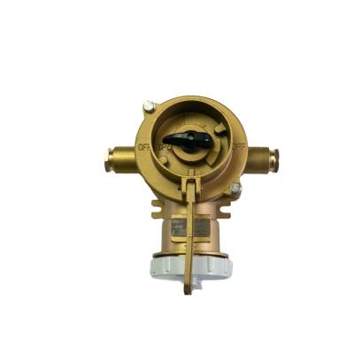 China Factory direct industrial marine brass electrical 16A socket outlet directly with interlock switch for industrial and marine for sale