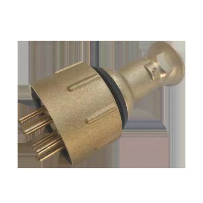 China IP56 CTH101 Industrial High Quality Round 3 Pin 10A DIN Standard Brass Marine Power Socket for sale