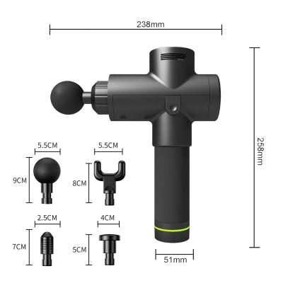 China Touch screen+eco-friendly materials massage heads gun 2022 model LCD touch screen muscle fascia massager for sale