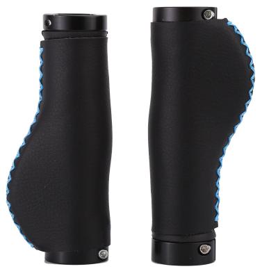 China Mountain Bikes Bike Leather Hand Grips Ergonomic Comfort Bicycle Handlebar Grip for sale