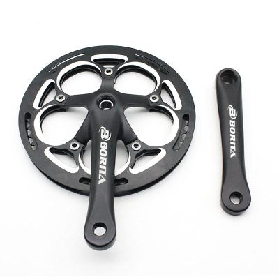 China Hot Selling Electric Bicycle Chinese CNC Transmission Road Folding Bike Crankset Bicycle Crank Arm Track 52t Parts Bike Single Speed ​​Crankset for sale