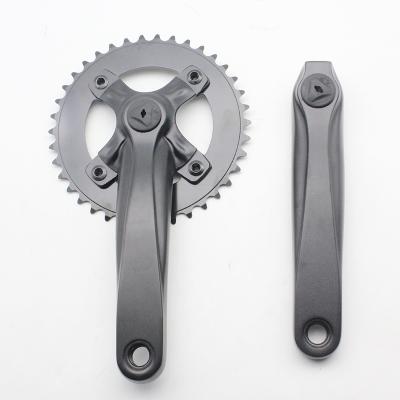 China BMX Alloy Forged Bicycle Gear Set Tandem Crankset With Left Pedal Thread for sale