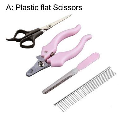 China Stocked Hot Products Pet Grooming Tool Scissors Comb and Nail Set for Dog and Cat Clipper for sale