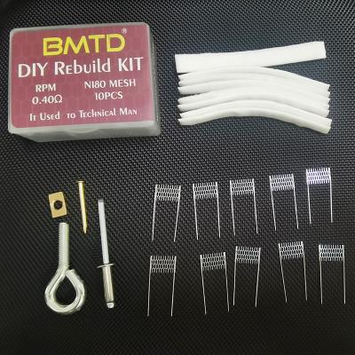 China Factory Wholesale Ecig Coil DIY Accessory Plug & Play Tool Kit Rebuilt Kit For Ni80 Mesh RPM Coil 0.4ohm RPM for sale