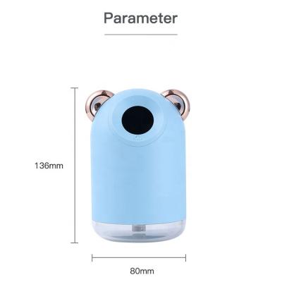 China ABS/PP/Silicone China Wholesale Air Conditioning Appliance Mini Usb Humidifier Bear Ultrasonic Portable Cool Mist Humidifier for sale