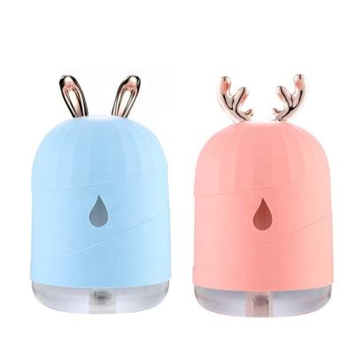 China Lovely Cartoon ABS Rabbit Ear Christmas Protable Air Humidifier Mini Deer Humidifier with Led Light for sale