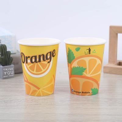 China Juice Cola Soybean Milk Tea Paper Cup Coffee Cup Eco-friendly Disposable Orange Beverage for sale