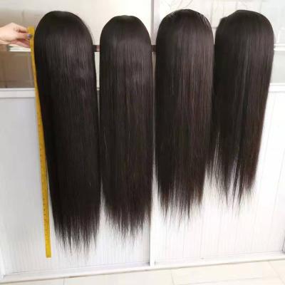 China 180% Density 200% Density Virgin Brazilian Remy Human Hair Full Lace Wigs Silky Straight Virgin Hair With Swiss Full Lace Wig For Black Women for sale