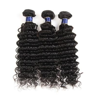 China Top Grade Soft Smooth Thick Sheer Brazilian Remy Hair Weave Bundles, Cheap Deep Wave Virgin Hair Bundle, Virgin Cuticle Aligned Hair Vendors for sale