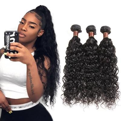 China Water Wave Mink Brazilian Virgin Human Hair 100% Bundles Free Sample Cuticle Aligned Extensions Cheap Wholesale 11A Water Wave With Closure for sale