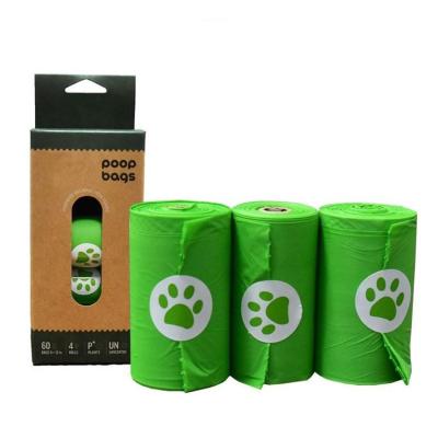 China Fully Compostable Disposable Stored Poo Bag Customized Biodegradable Pet Cornstarch Dog Poop Bag for sale